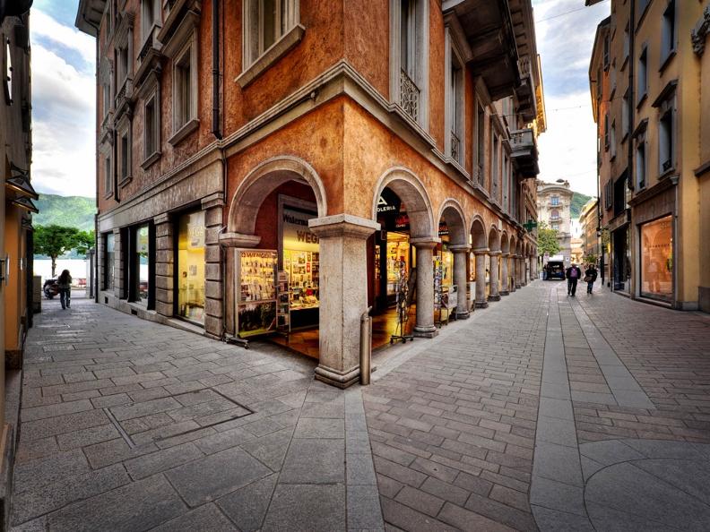 View of central Lugano, Switzerland near coworking center